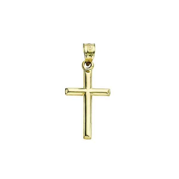 14K Yellow Gold Small Polished Cross <br />772-4449