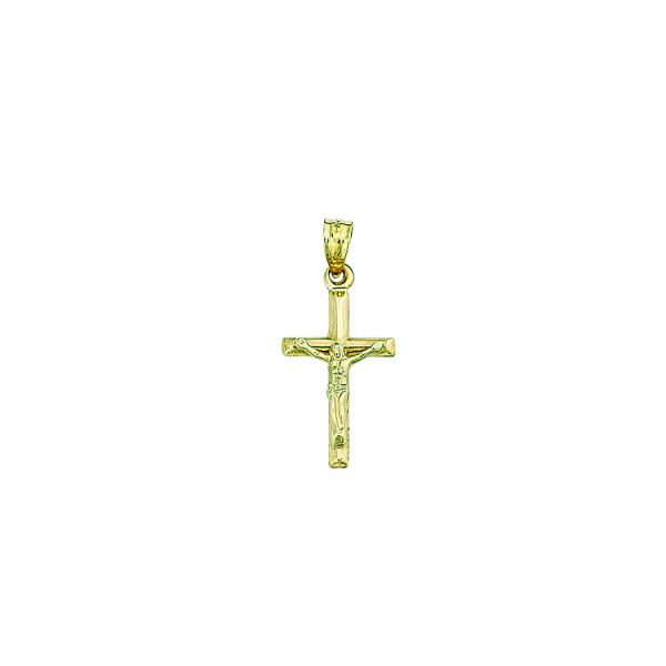 14K Yellow Gold Polished Mini Crucifix <br />772-5018