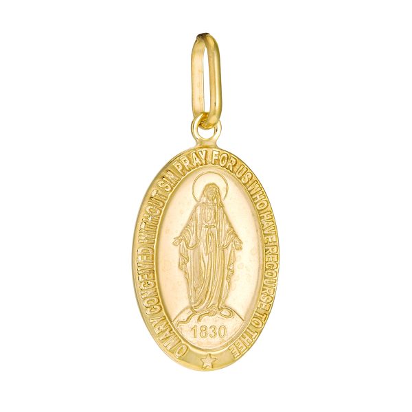 14K Yellow Gold Miraculous Medal <br />772-5079