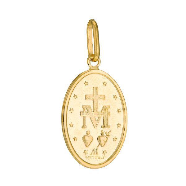 14K Yellow Gold Miraculous Medal <br />772-5079 - Image 2