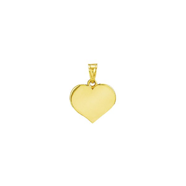 14K Yellow Gold Polished Engravable Heart Charm <br />772-5087