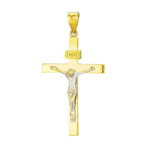 14K Two-Tone Polished Crucifix <br />772-5109