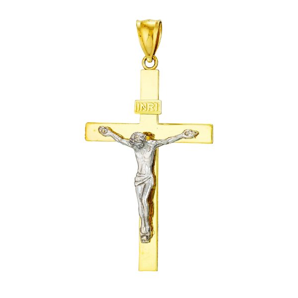 14K Two-Tone Crucifix- Large <br />772-5110