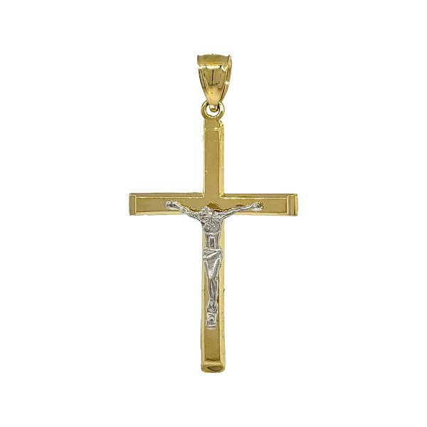14K Two-Tone Polished Crucifix <br />772-5131