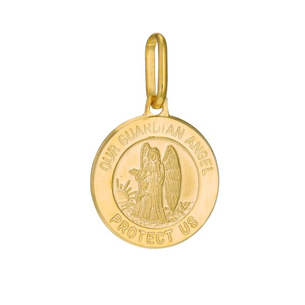 14K Yellow Gold Our Guardian Angel Medal <br />772-5140