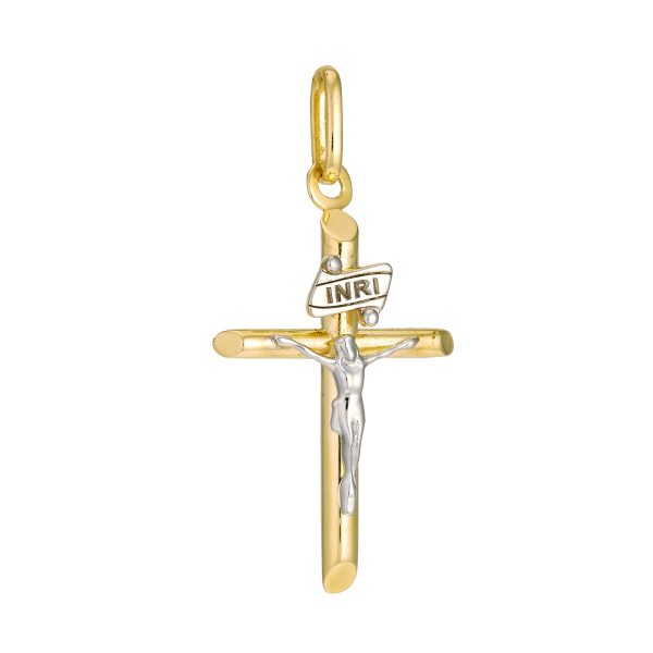 14K Two-Toned Crucifix  <br />772-5142
