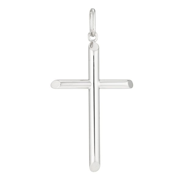 14K White Gold Polished Cross <br />772-5144