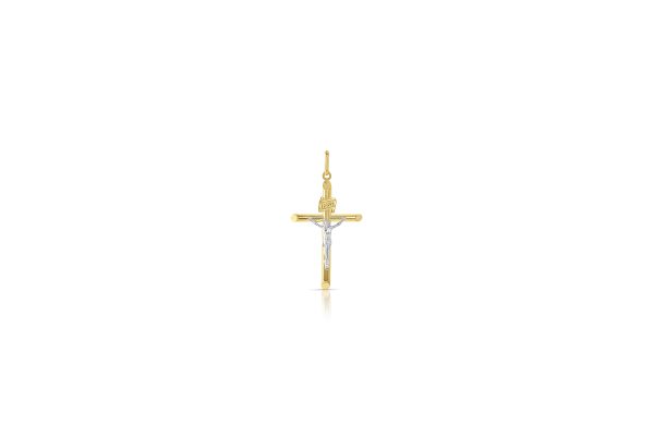 14K Two-Toned Crucifix  <br />772-5151