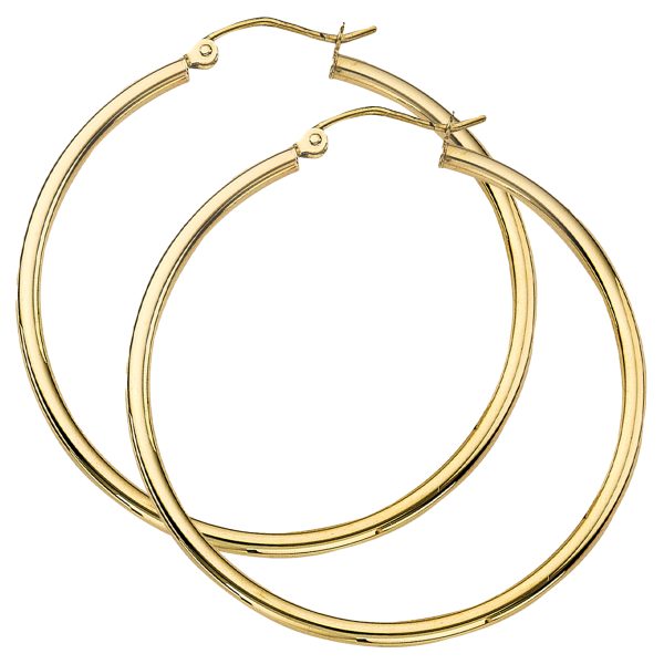 10K Yellow Gold 2X60mm Polished Hoops <br />801-316