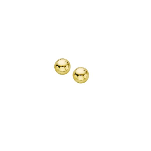 14K Yellow Gold 4mm Polished Ball Studs <br />874-406
