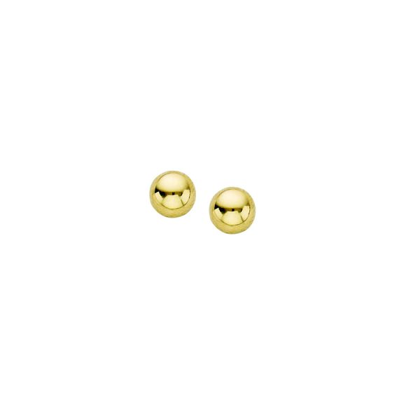 14K Yellow Gold 5mm Polished Ball Studs <br />874-407