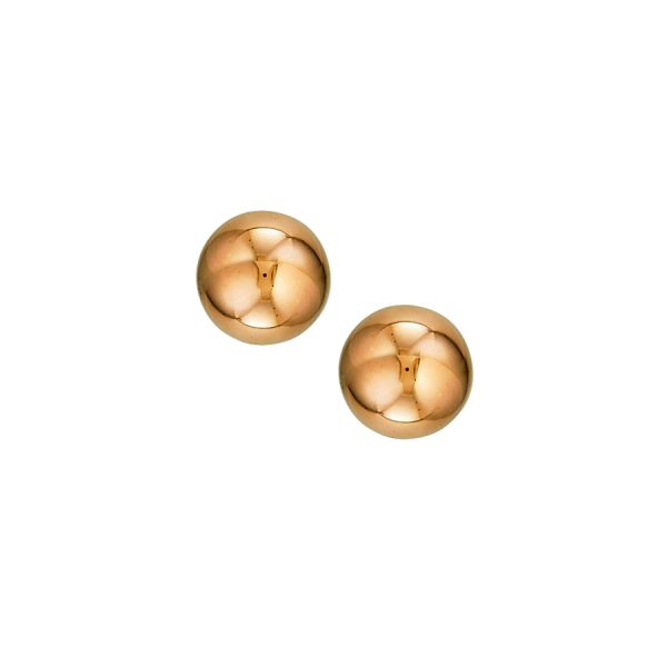 14K Rose Gold 5mm Polished Ball Studs <br />874-905