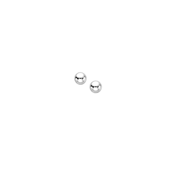14K White Gold 9mm Polished Ball Studs <br />874-913