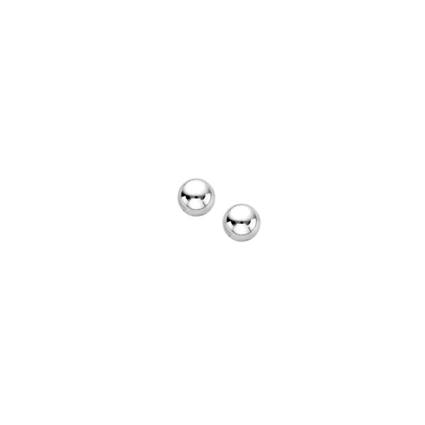 14K White Gold 10mm Polished Ball Studs <br />874-914