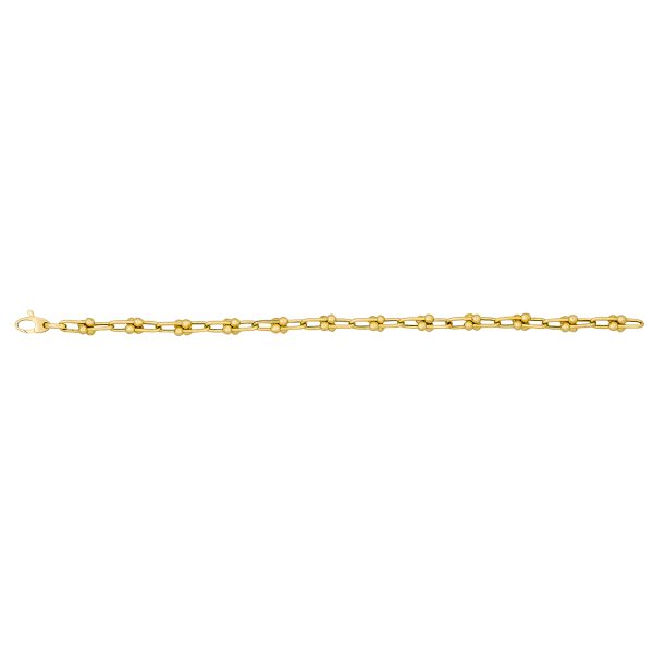 14K Yellow Gold 4.5mm Designer U-Link Chain <br />G-5239