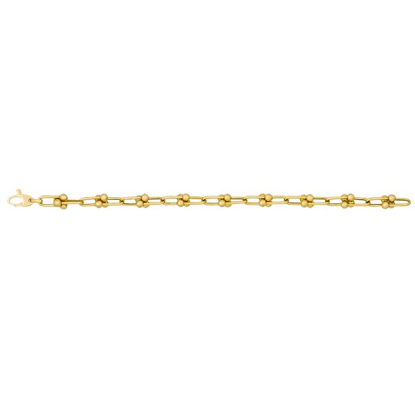 14K Yellow Gold 5.8mm Designer U-Link Chain <br />G-5240