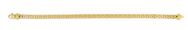 14K Yellow Gold Italian Woven Bracelet with Clasp <br />G-5400 - Image 2