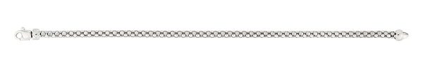14K White Gold Italian Woven Bracelet with Clasp <br />G-5401 - Image 2