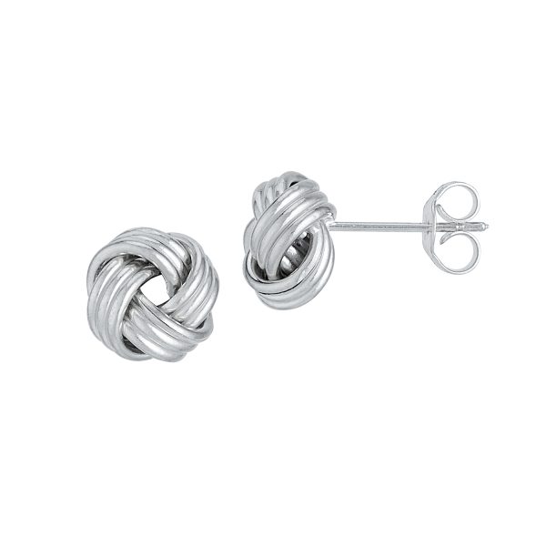 14K White Gold Love Knot: Polished <br />G-5245