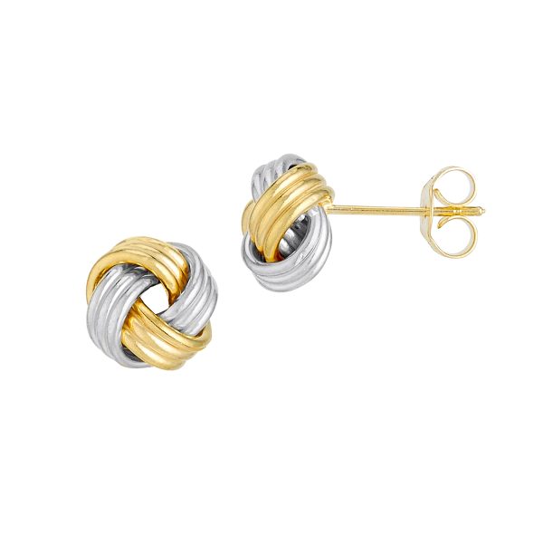 14K Two-Tone Gold Love Knot: Polished <br />G-5246