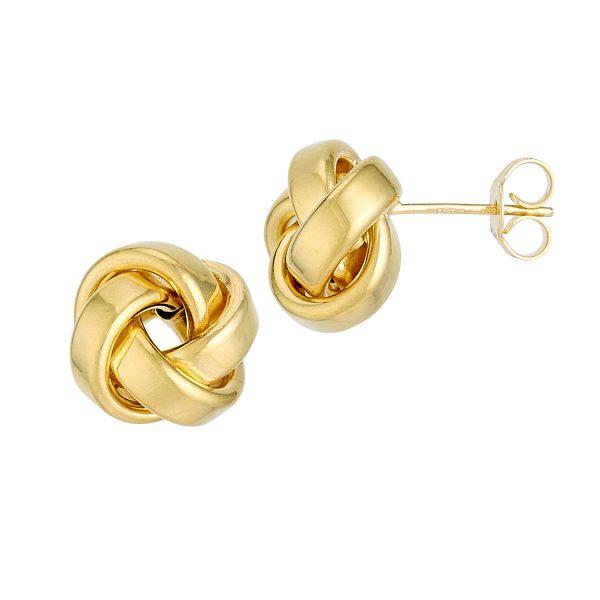 14K Yellow Gold Love Knot: Polished 4 Flat Bands <br />G-5249