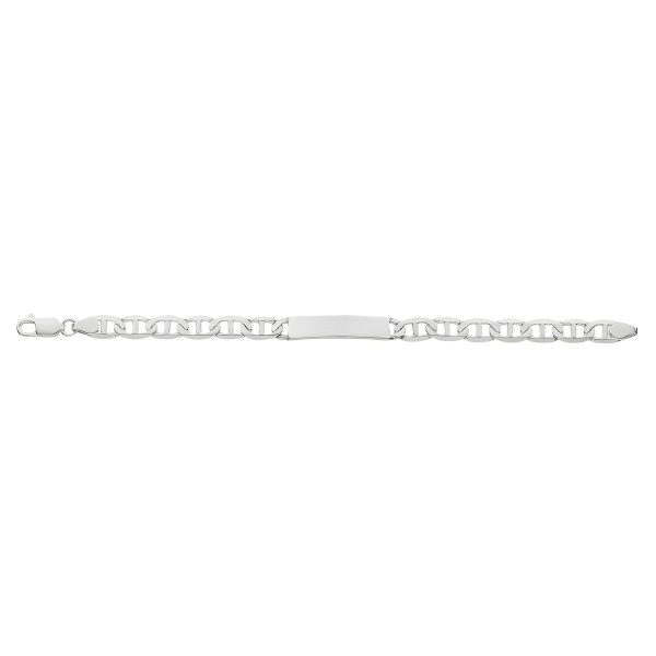 Sterling Silver Anti-Tarnish 7.0mm Marine Link ID Braclet <br />IDM-180
