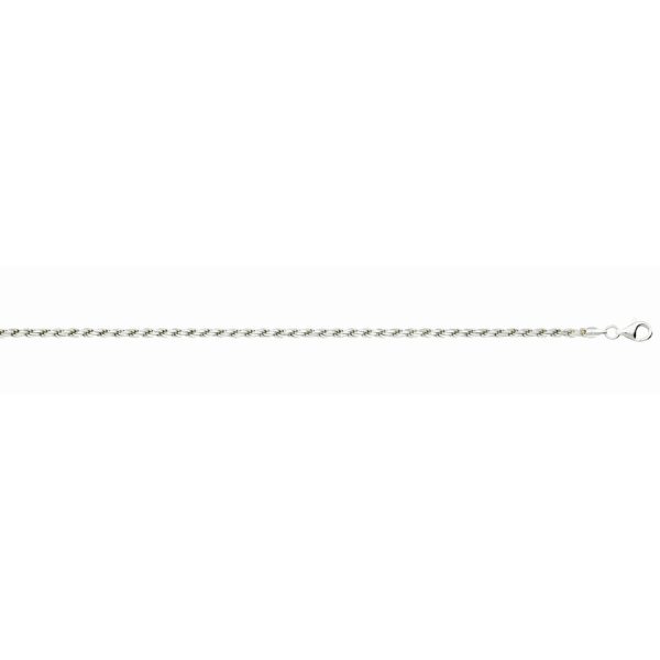 Sterling Silver Anti-Tarnish 2.7mm Solid Diamond Cut Rope <br />SS-00-060