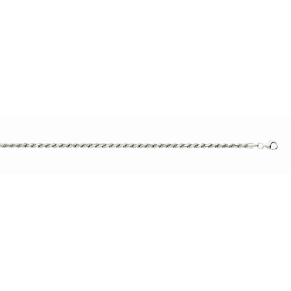 Sterling Silver Anti-Tarnish 3.2mm Solid Diamond Cut Rope <br />SS-00-070