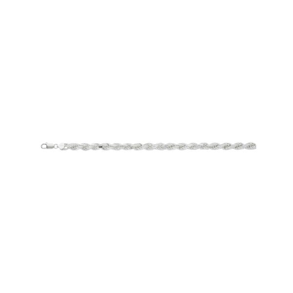 Sterling Silver Anti-Tarnish 7.95mm Solid Diamond Cut Rope <br />SS-00-170