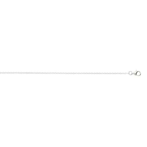 Sterling Silver Anti-Tarnish 2.1mm Non Diamond Cut Cable Chain <br />SS-17-050