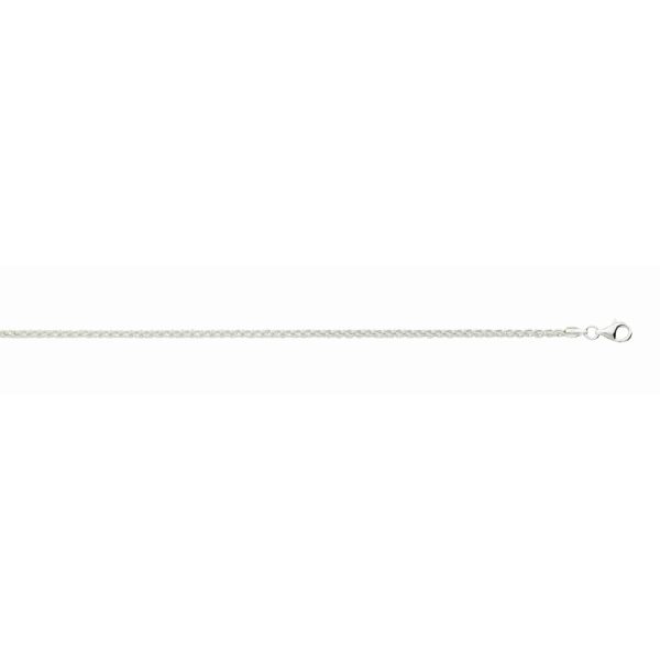 Sterling Silver Anti-Tarnish 2.6mm Diamond Cut Round Wheat Chain (Spiga) <br />SS-23-060