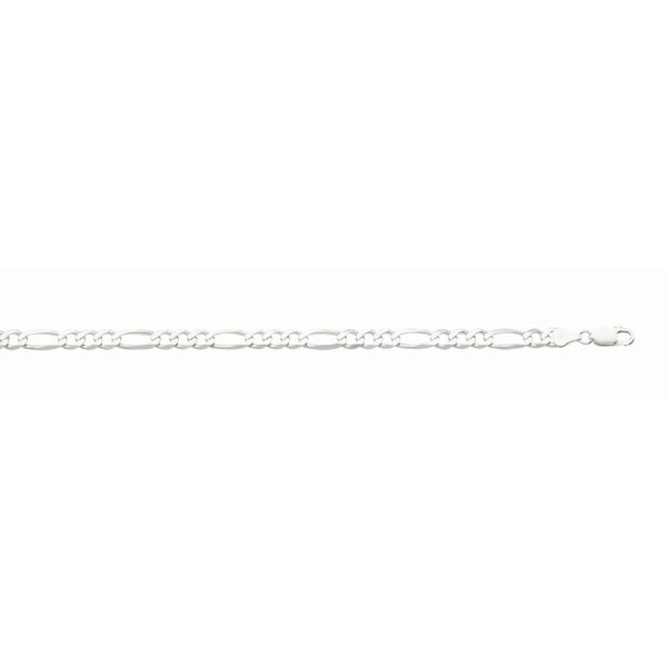 Sterling Silver Anti-Tarnish 6.3mm Figaro Link <br />SS-32-150