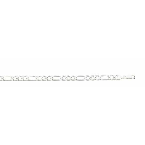 Sterling Silver Anti-Tarnish 7.3mm Figaro Link <br />SS-32-180