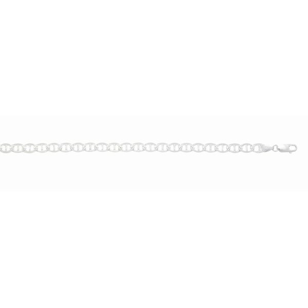 Sterling Silver Anti-Tarnish 6.1mm Semi-Pavé Marine Link <br />SS-37-150