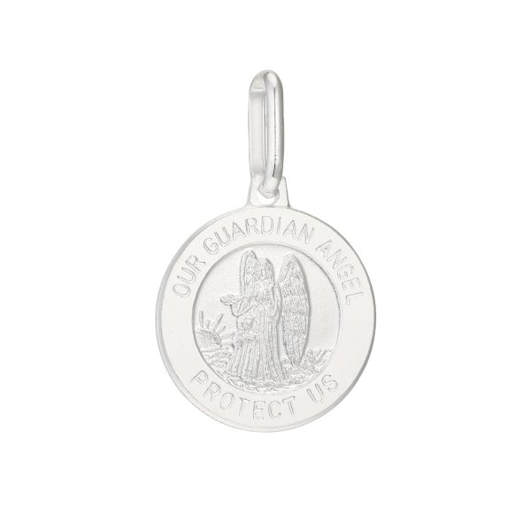 Sterling Silver Guardian Angel Medal <br />SS-70-110