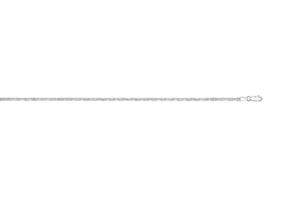 Sterling Silver Rhodium Plated 2.9mm Alternating  Marine Link <br />SSR-12-010