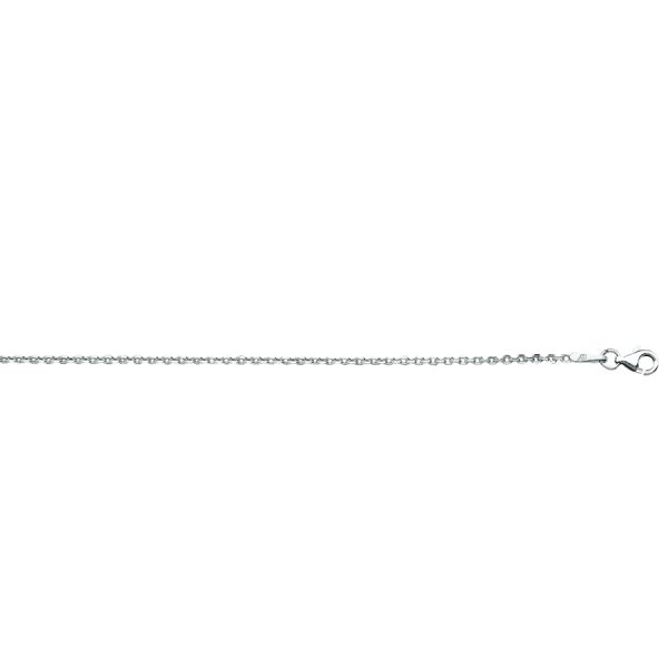 Sterling Silver Rhodium Plated 1.6mm Diamond Cut Cable Chain <br />SSR-18-045