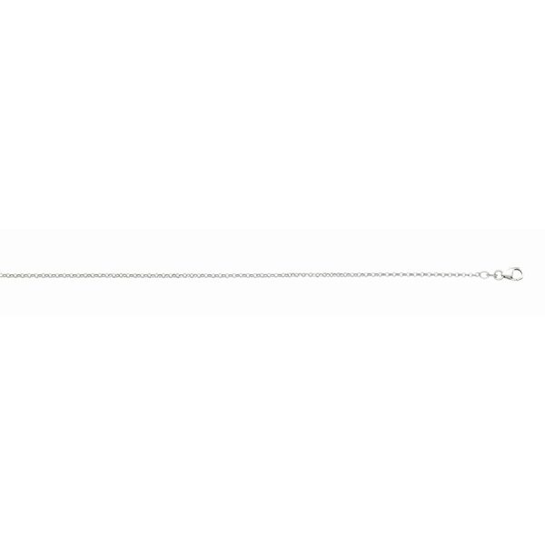 Sterling Silver Rhodium Plated 1.7mm Light Rolo Chain <br />SSR-19-020