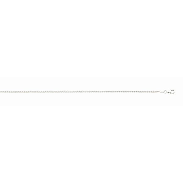 Sterling Silver Rhodium Plated 1.2mm Diamond Cut Round Wheat Chain (Spiga) <br />SSR-23-030