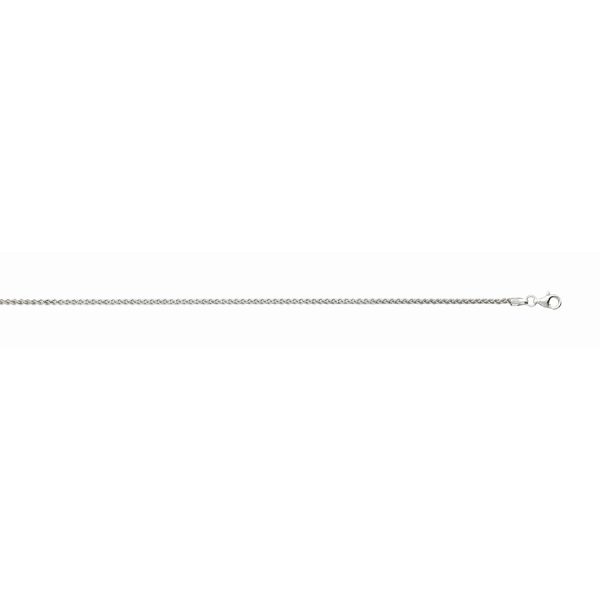 Sterling Silver Rhodium Plated 1.5mm Diamond Cut Round Wheat Chain (Spiga) <br />SSR-23-045
