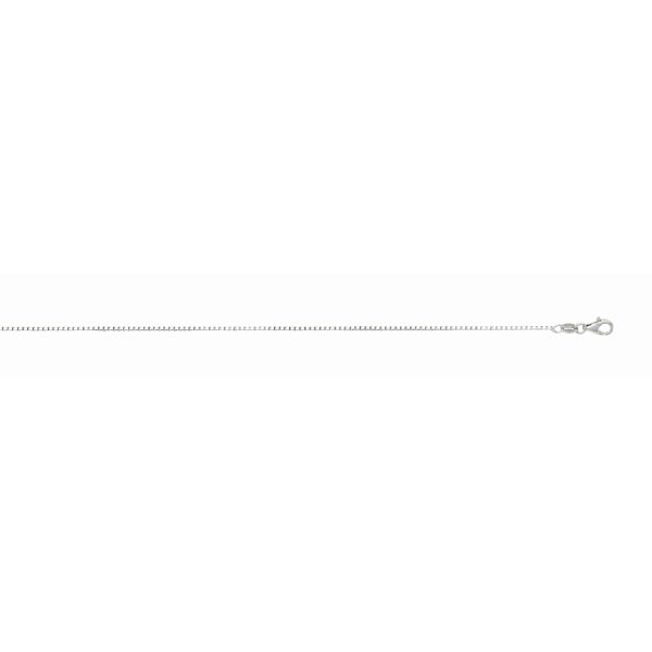 Sterling Silver Rhodium Plated 1.2mm Box Chain <br />SSR-28-026