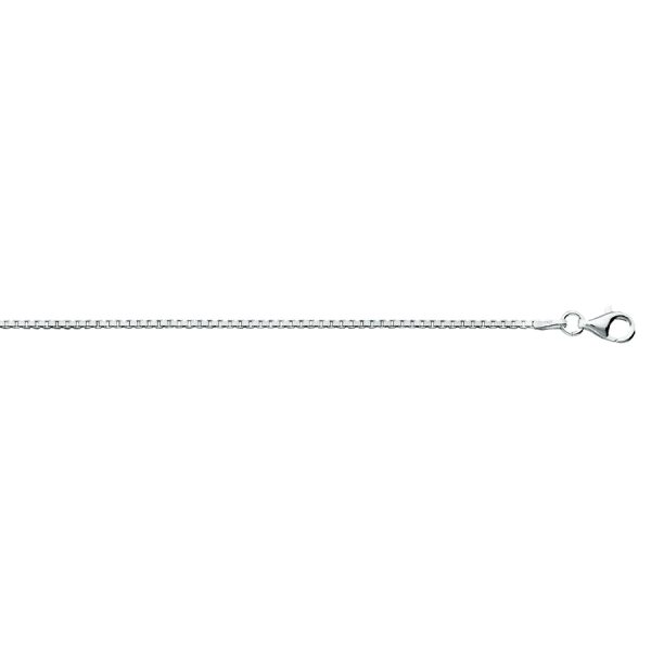 Sterling Silver Rhodium Plated 1.5mm Box Chain <br />SSR-28-030