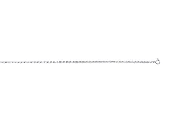 Sterling Silver Rhodium Plated 2.3mm Curb Link <br />SSR-30-035