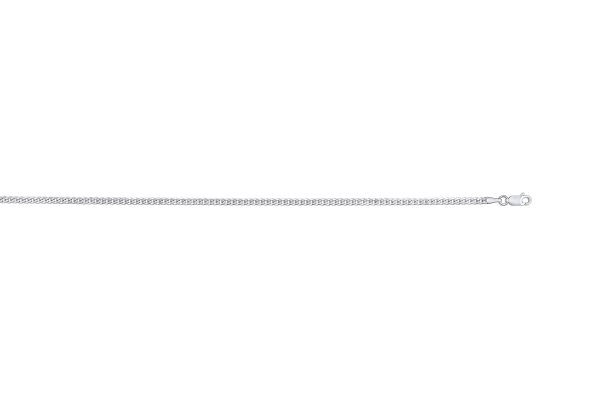 Sterling Silver Rhodium Plated 2.75mm Curb Link <br />SSR-30-060