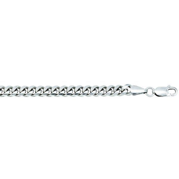 Sterling Silver Rhodium Plated 5.6mm Miami Cuban Link  <br />SSR-31-160