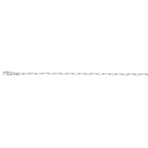 Sterling Silver Rhodium Plated 2.95mm Paperclip Chain  <br />SSR-36-100
