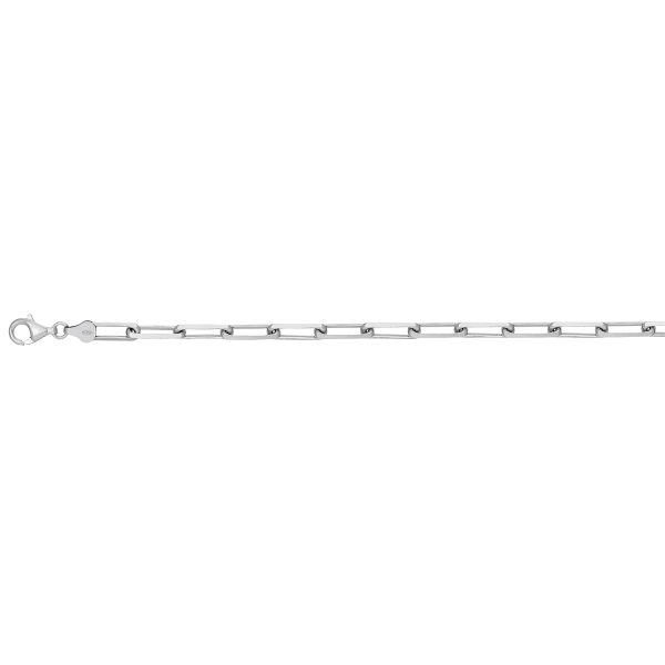 Sterling Silver Rhodium Plated 5.3mm Paperclip Chain  <br />SSR-36-180