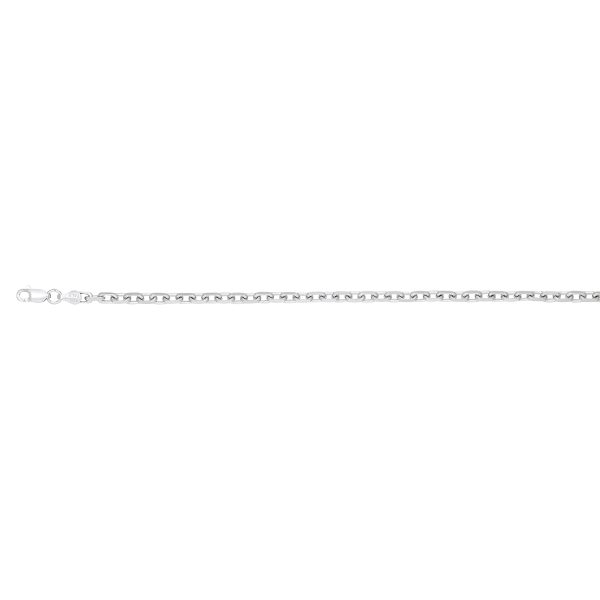 Sterling Silver Rhodium Plated 3.5mm Anchoro Chain <br />SSR-62-120