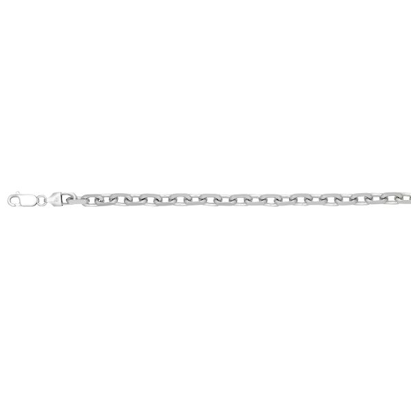 Sterling Silver Rhodium Plated 5.9mm Anchoro Chain <br />SSR-62-200