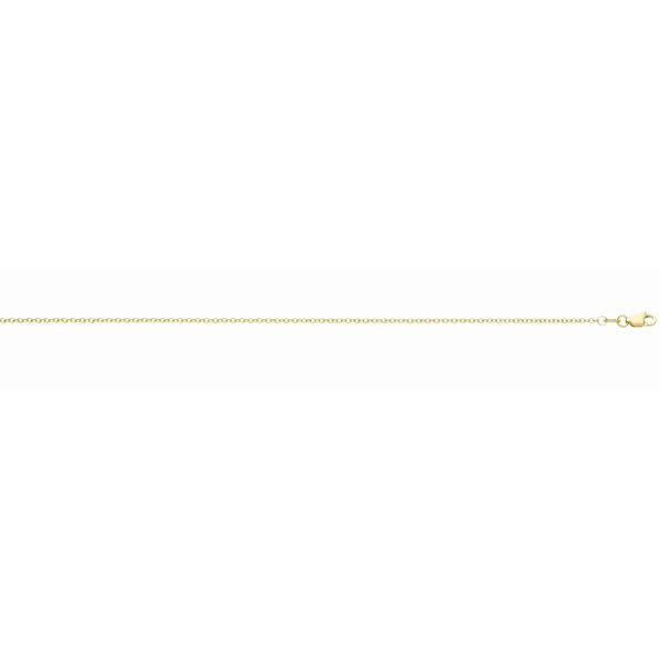 10K Yellow Gold 1.3mm Non Diamond Cut Cable Chain<br />221-137